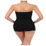 Strapless ruched romper