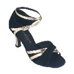 black and gold leather dance shoes