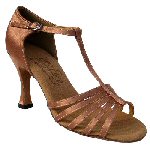 Tan Satin Dancing Shoes
